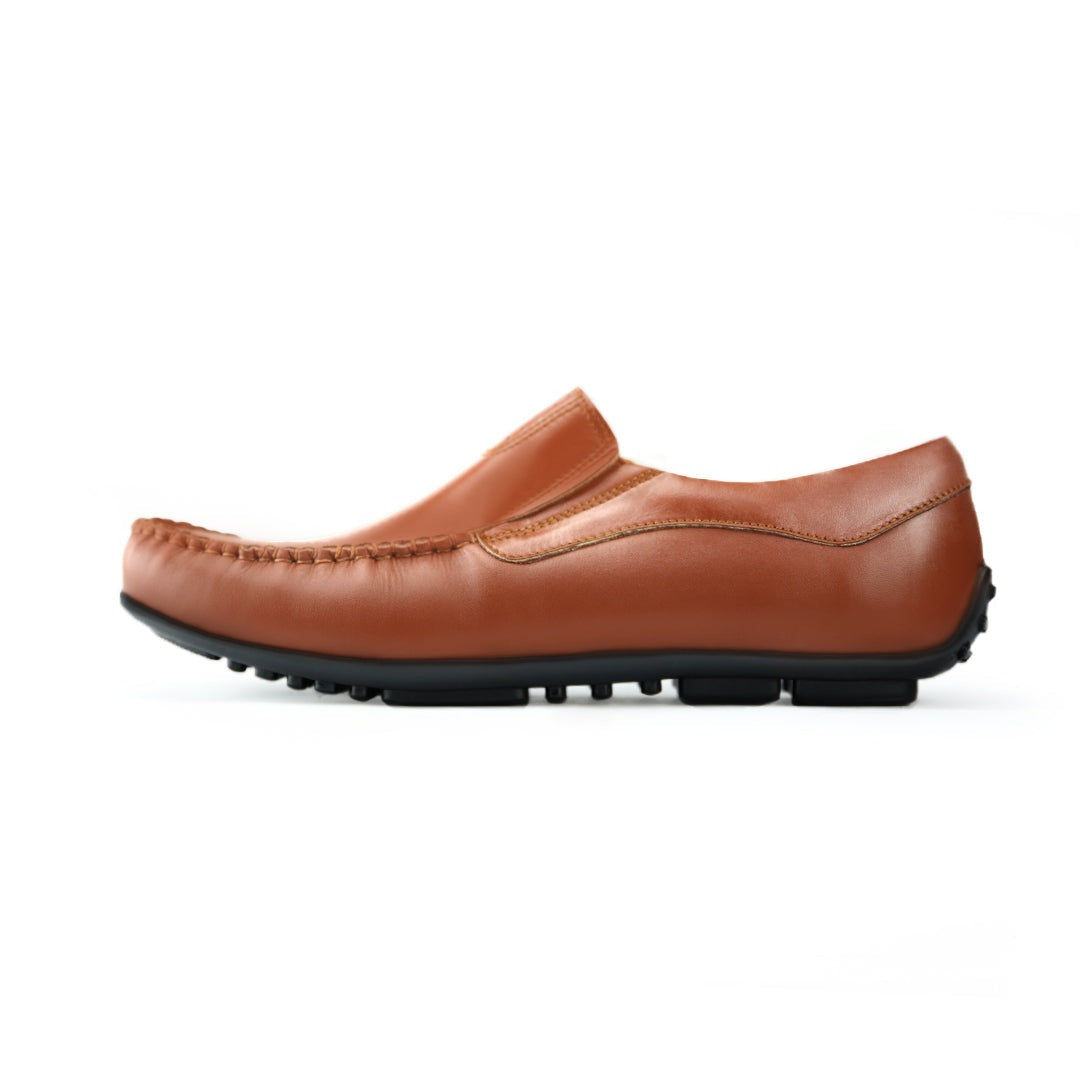 Mocassin Médical Cuir Tabac