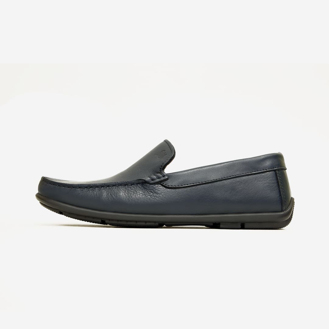 Mocassin de conduite cuir Bleu